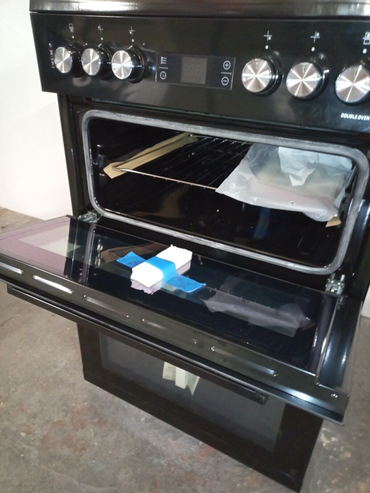 New Graded Black  Beko KDC653K 60cm Electric Double Cooker RRP£469 - UK Del S25