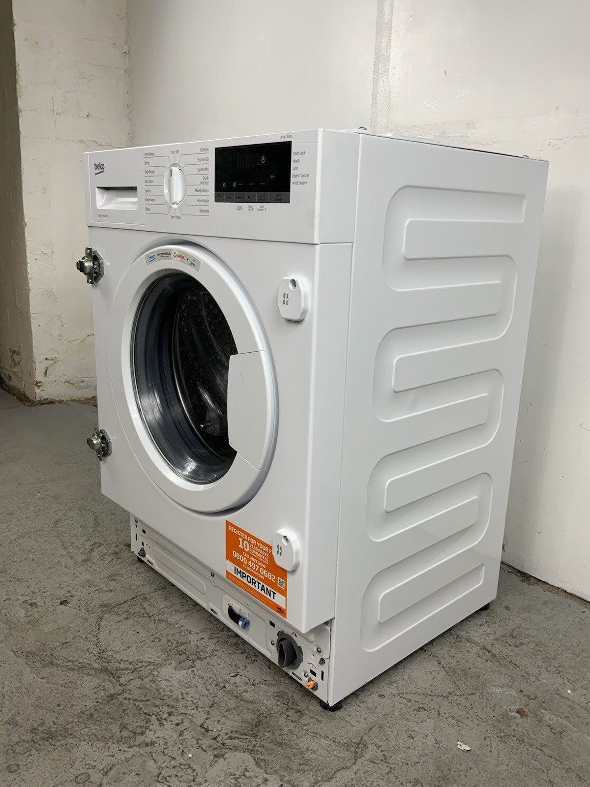 New Graded Beko WTIK74151F Integrated 7 kg 1400 Spin Washing Machine Y58