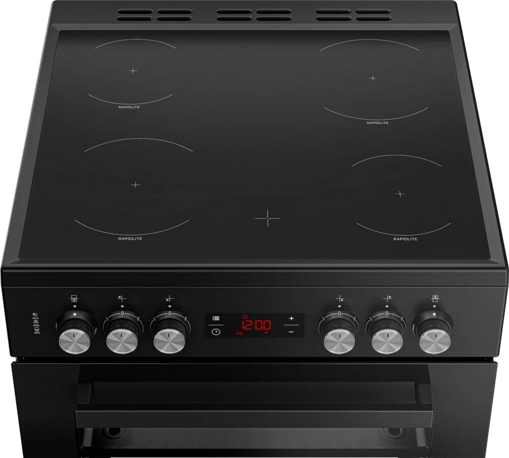 New Graded Black  Beko EDC634K  60cm Electric Double Cooker RRP£459 - UK Del X13
