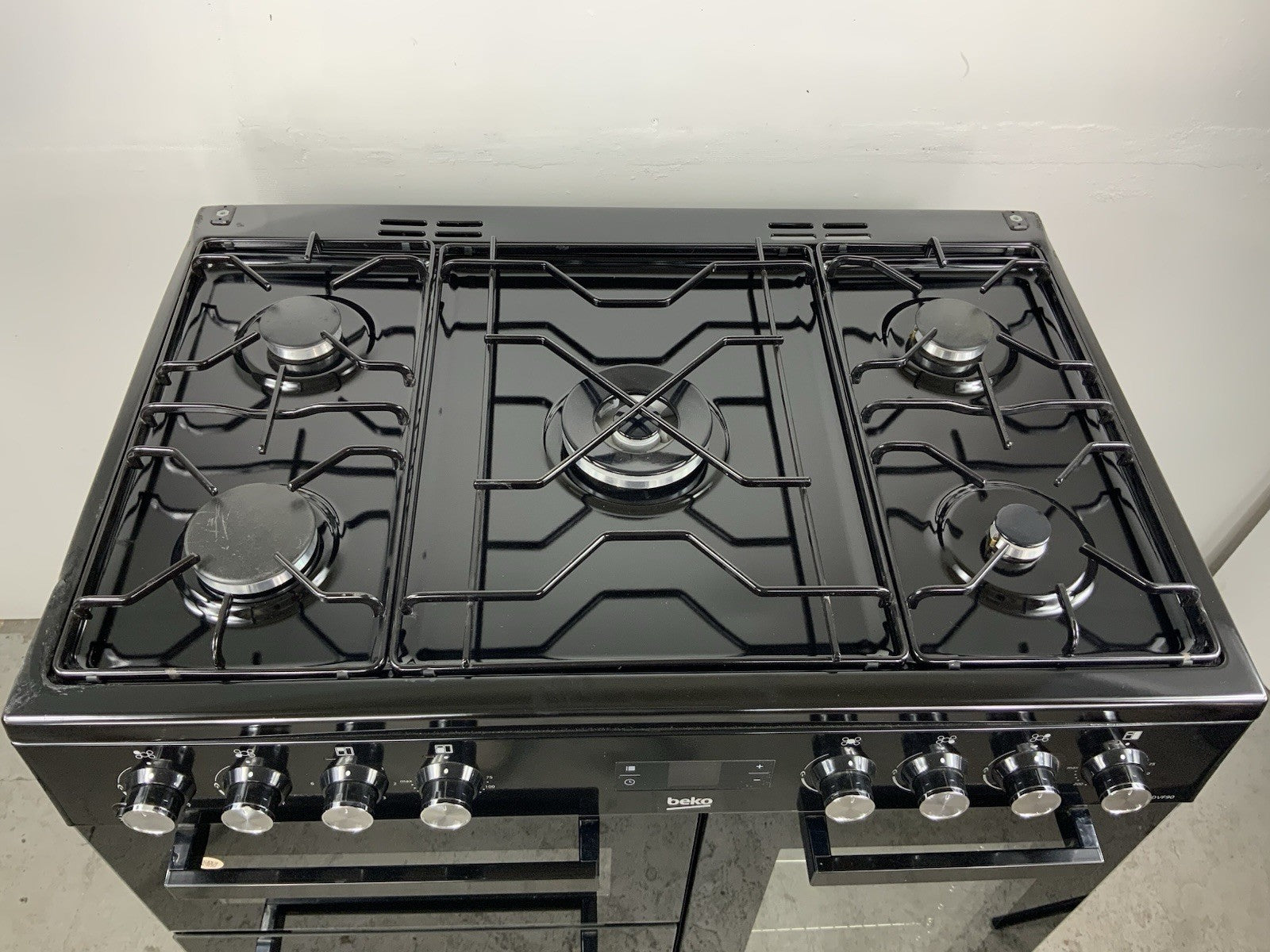 New Graded Beko KDVF90K 90cm Dual Fuel Range Cooker - Black Y53