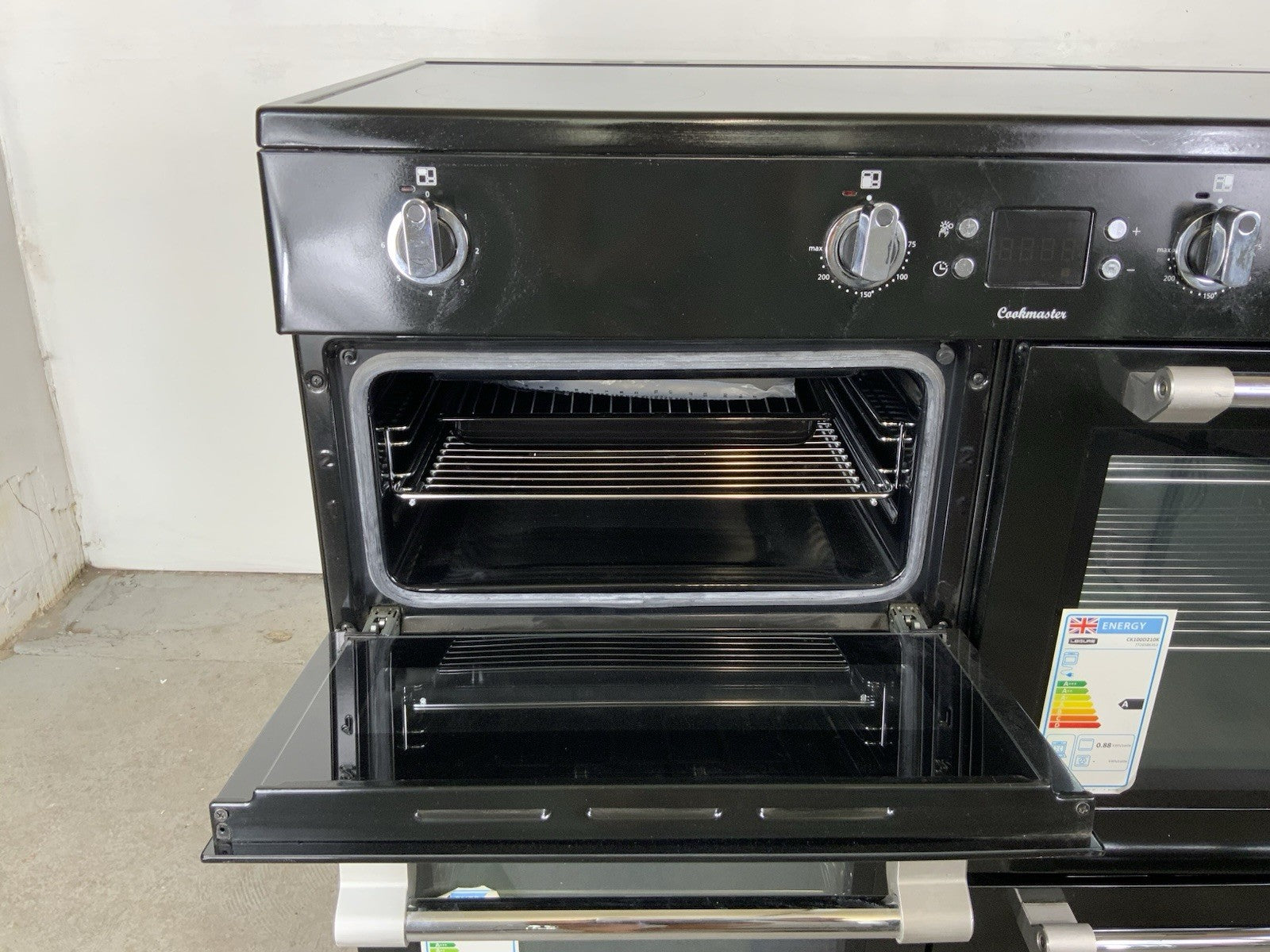 New Graded Black Leisure Cookmaster CK100D210K Range Cooker 100cm RRP £1598 F76