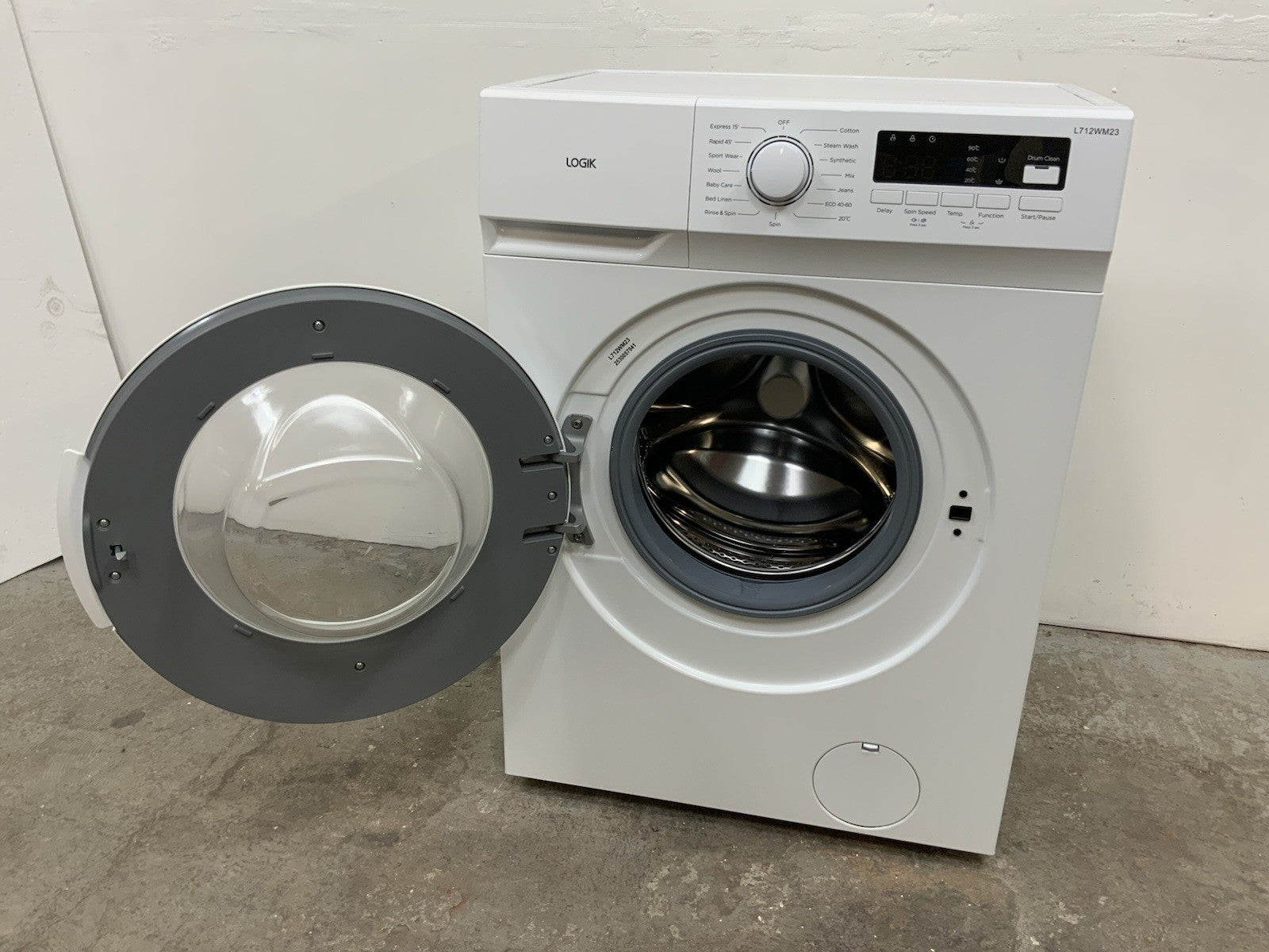 New Graded LOGIK L712WM23 7 kg 1200 Spin Washing Machine - White RRP£239 P65
