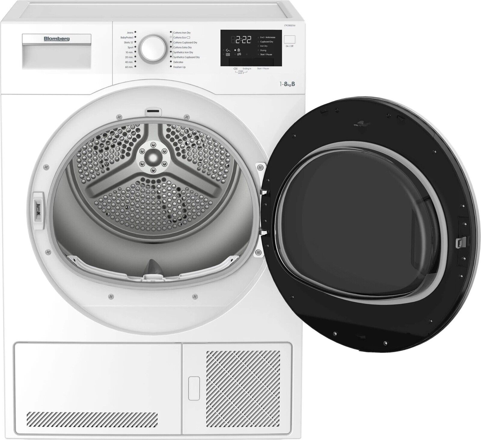 New Graded Blomberg LTK28021W 8kg Condenser Tumble Dryer D18