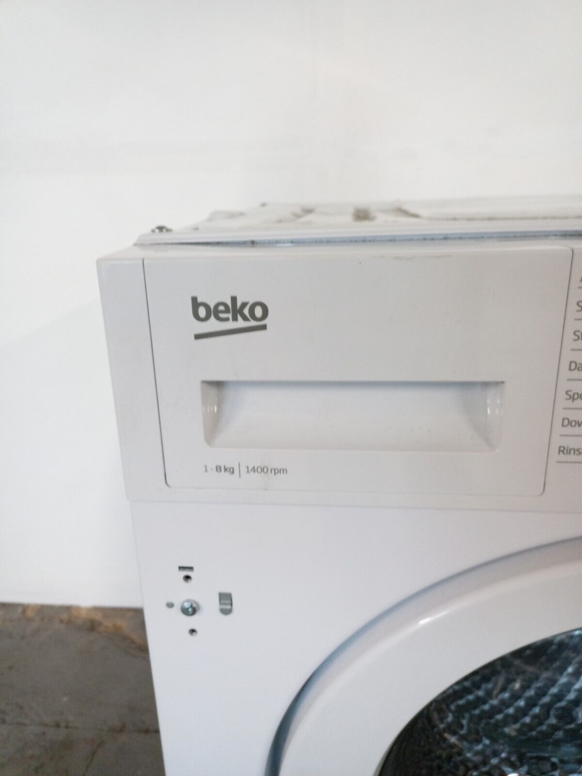 New Graded Beko WTIK84111F Integrated 8 kg 1400 Spin Washing Machine RRP£4 K8