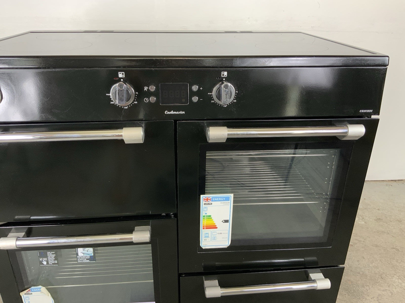 New Graded Black Leisure Cookmaster CK100D210K Range Cooker 100cm RRP £1598 F76