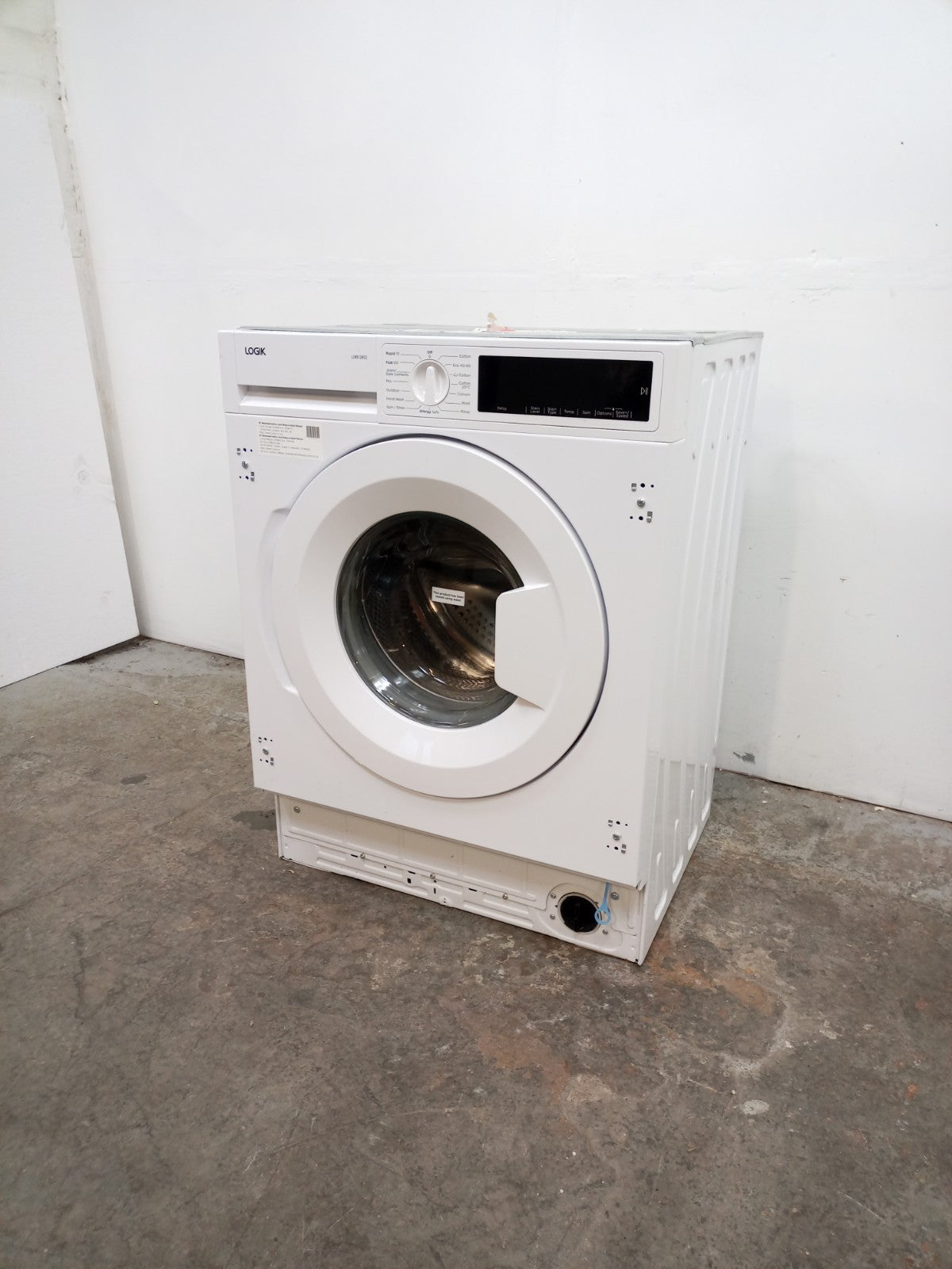 New Graded LOGIK LIW812W22 Integrated 8 kg 1200 Washing Machine RRP£329 M8