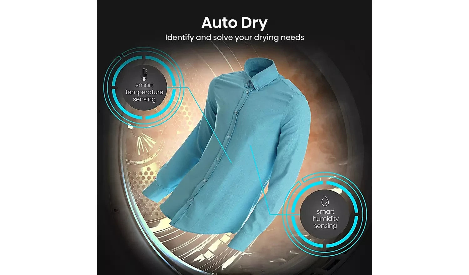 New Boxed Hisense DH3S902BB3 9Kg Heat Pump Dryer A+++ Black RRP£549 M23