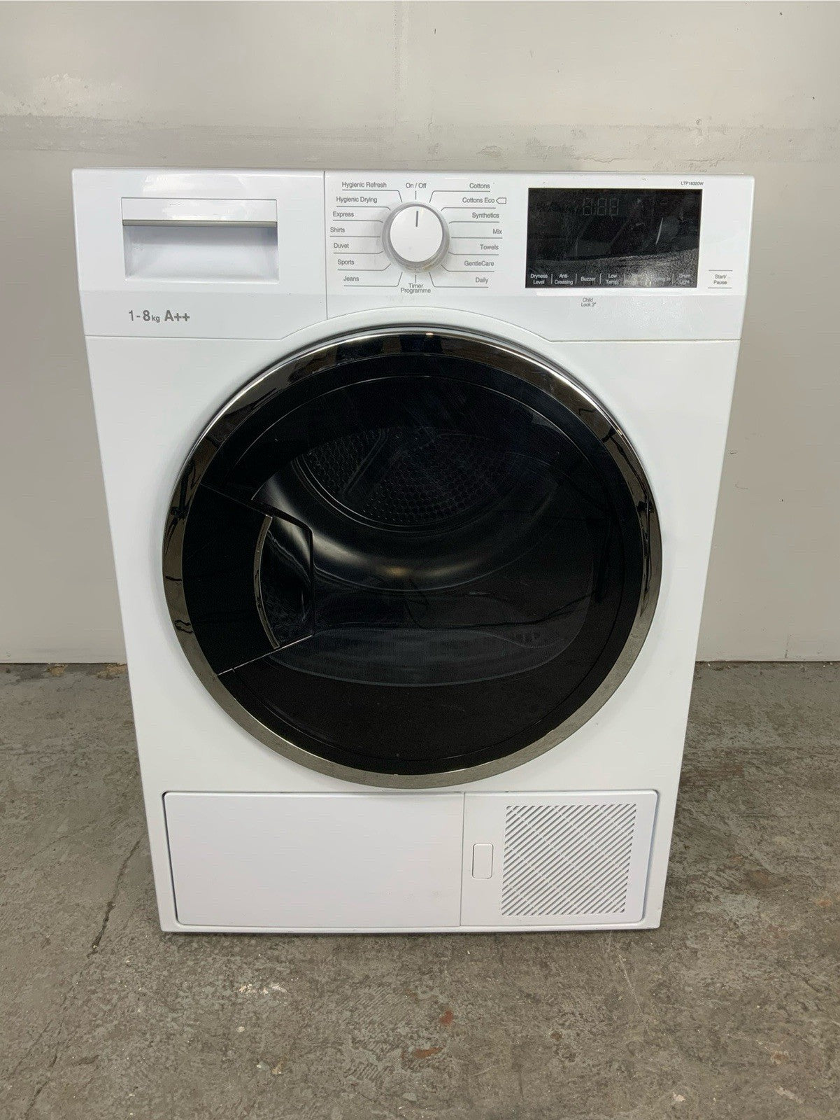 New Graded Beko LTP18320W 8kg Heat Pump Tumble Dryer RRP £550 F27