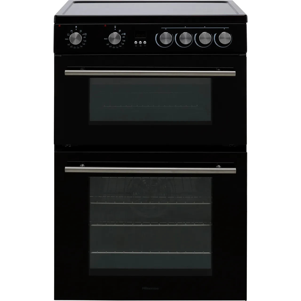New Graded Hisense HDE3211BBUK Double Oven Electric Cooker with Ceramic Hob  K48