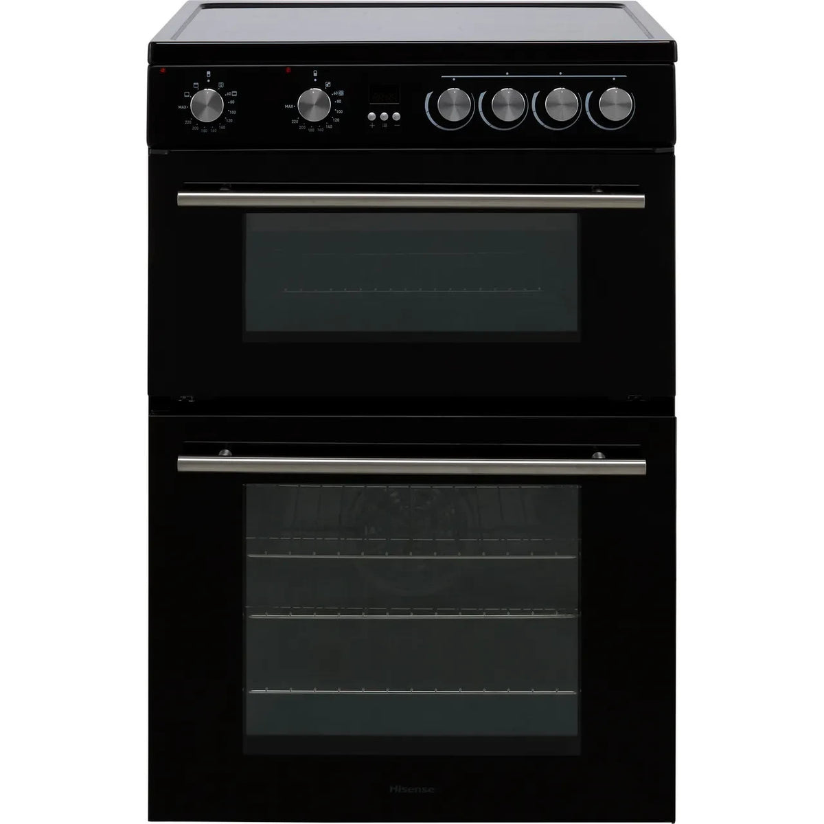 New Graded Hisense HDE3211BBUK Double Oven Electric Cooker with Ceramic Hob  K48