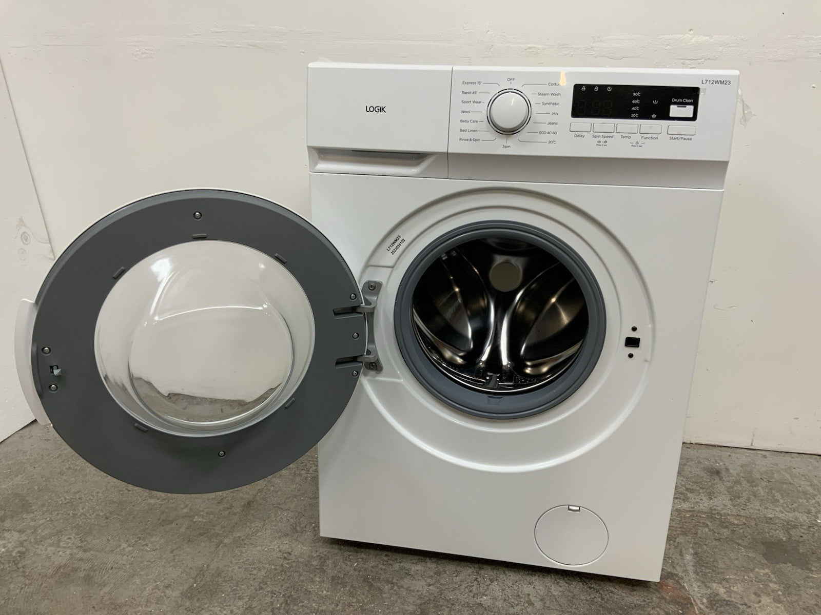 New Graded LOGIK L712WM23 7 kg 1200 Spin Washing Machine - White RRP£239 R63