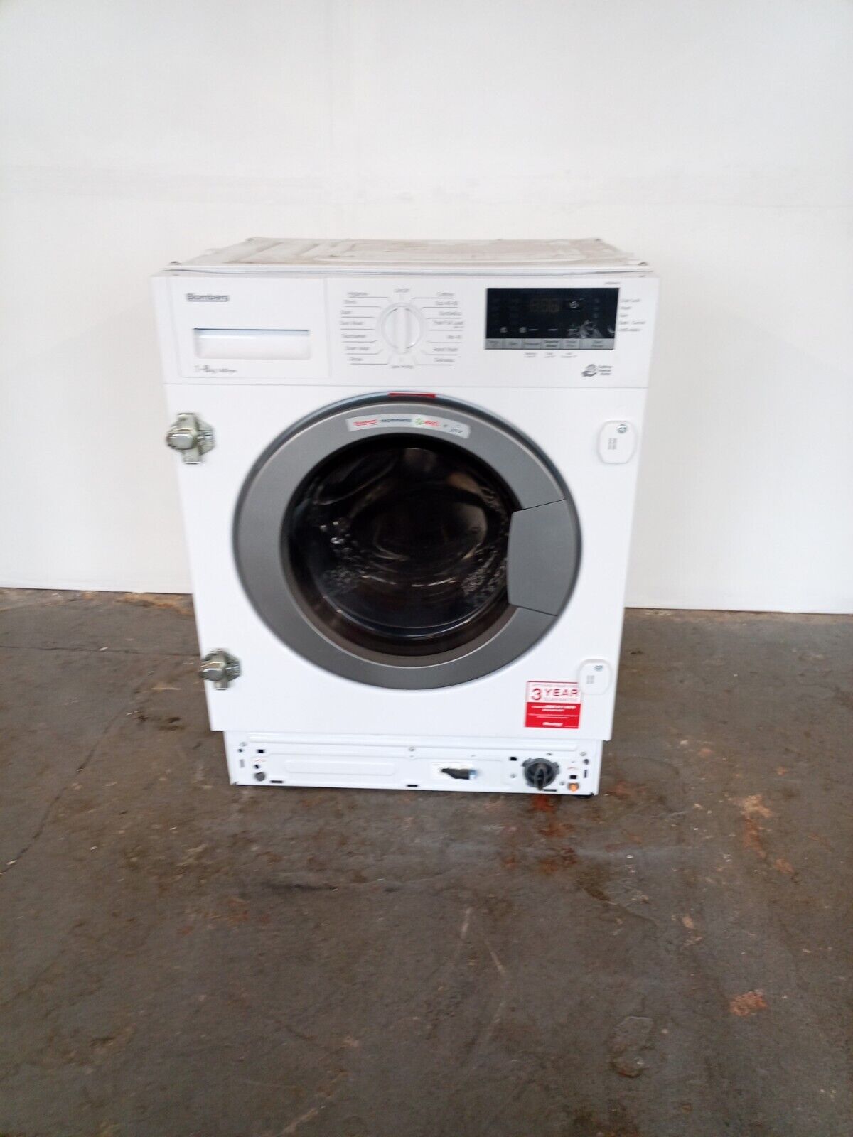 New Graded Beko LW1284410 Integrated 8 kg 1400 Spin Washing Machine  - V9