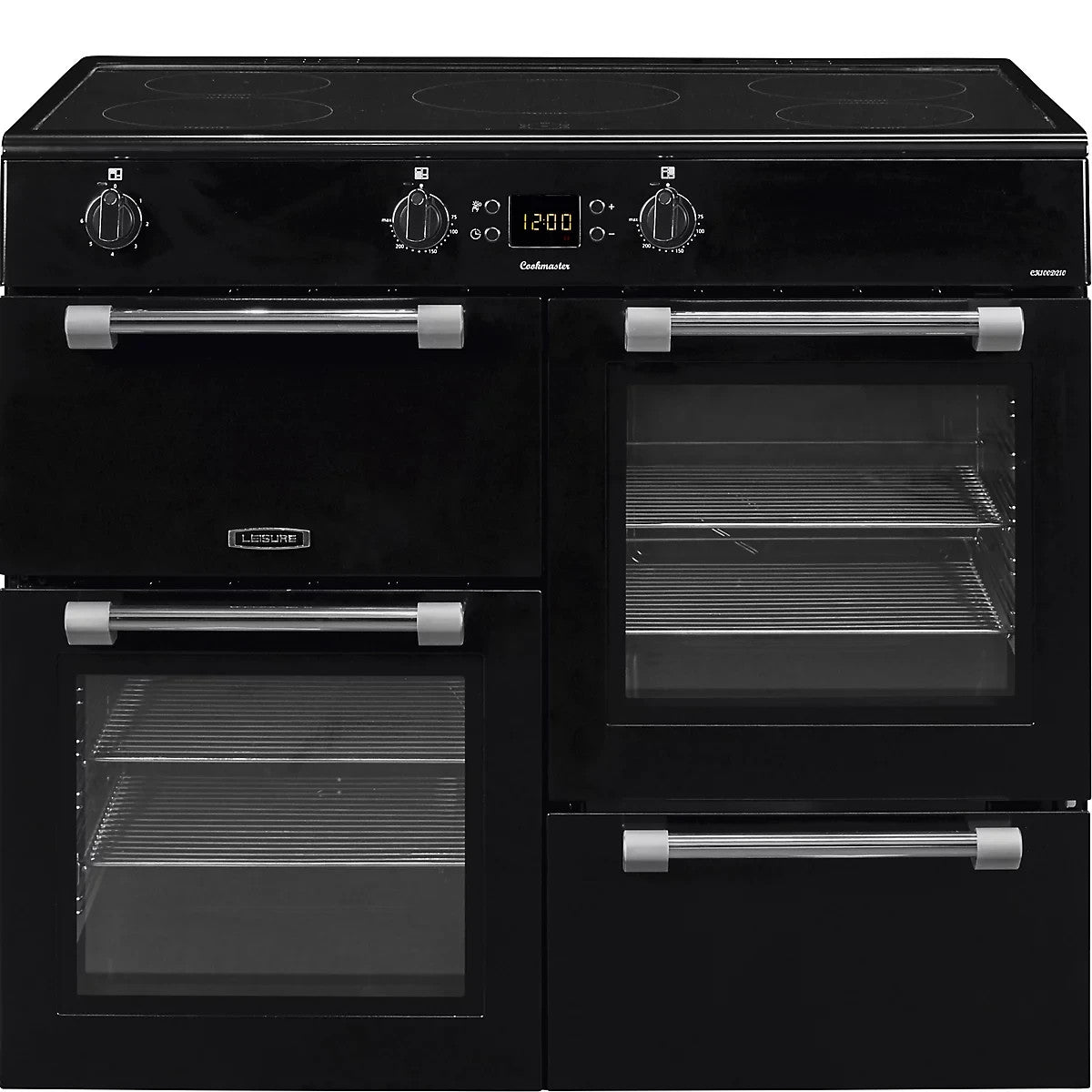 New Graded Black Leisure Cookmaster CK100D210K Range Cooker 100cm RRP £1598 F76