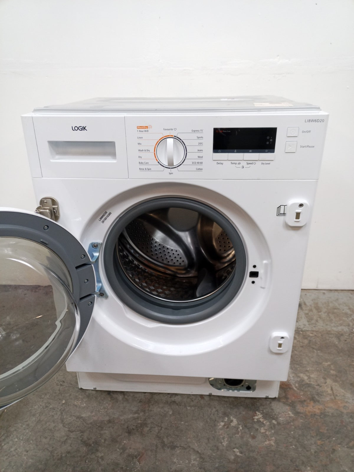 New Graded Logik LI8W6D20 Integrated 8/6kg Washer Dryer RRP£39 C20