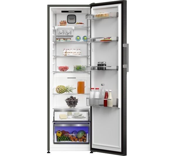 New Graded Black Steel Grundig GLNEP5686VPZ   Larder FrIdge RRP £549! -X8