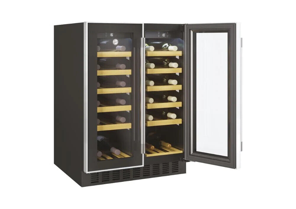 New Graded Hoover HWCB60DD UK 38 Bottle 60 cm Wine Cooler  RRP£699  Z25