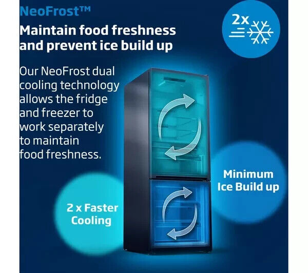 New Stainless Steel Beko ASD2542VX American Fridge Freezer RRP£899 F14