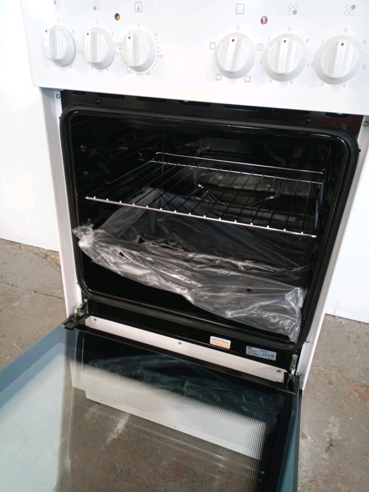 New Graded White SIA ESXB50W 50cm Electric Single Cooker RRP£345 -L24