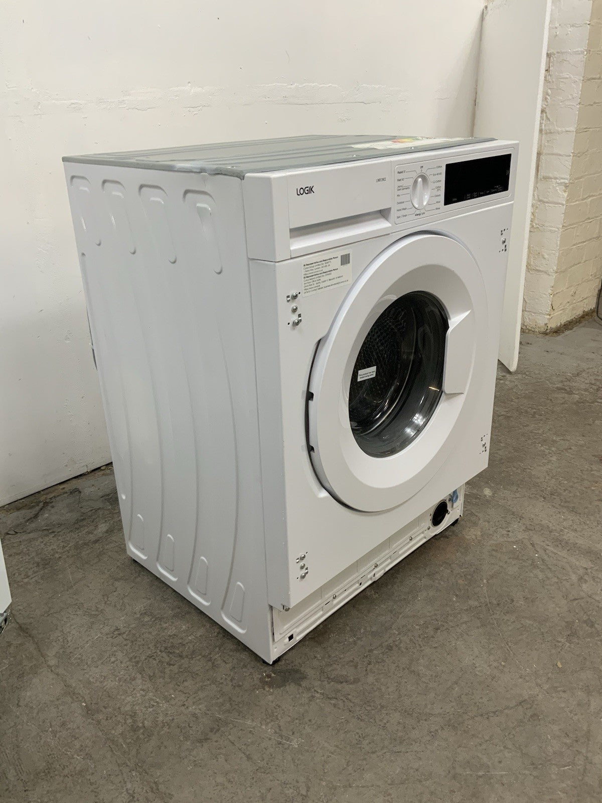 New Graded LOGIK T-series LIW812W22 Integrated 8 kg 1200 Washing Machine R44