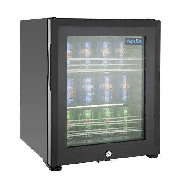 New Graded Black Polar GE819  Table Top  Bottle Drinks Display Fridge V12
