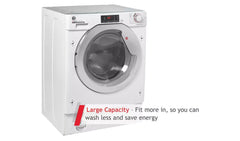 New Graded Hoover HBWS 49D1ACE 9KG Integrated Washing Machine  RRP £539 K13