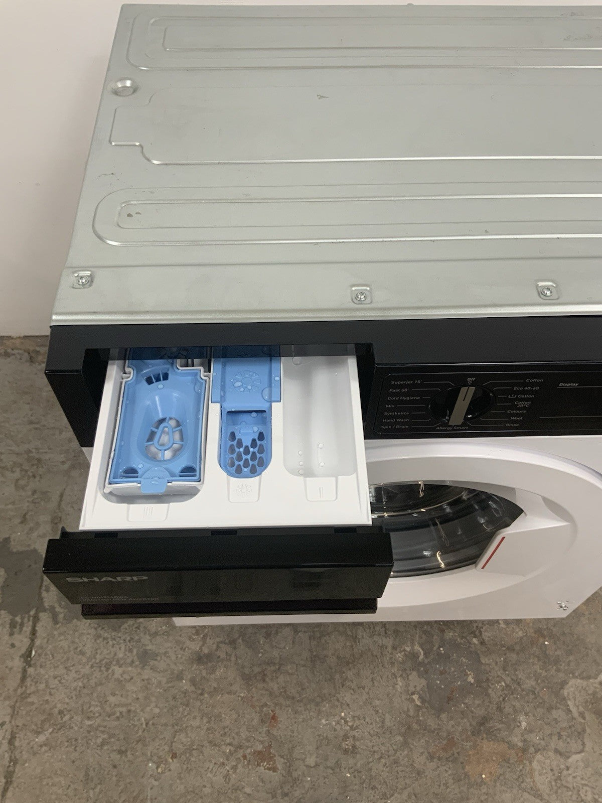 New Graded SHARP ES-NIH714BWA  Integrated 7 kg 1400 Washing Machine RRP£399 K19