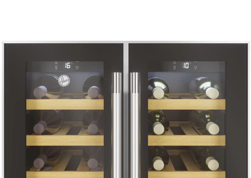 New Graded Hoover HWCB60DD UK 38 Bottle 60 cm Wine Cooler  RRP£699  Z25