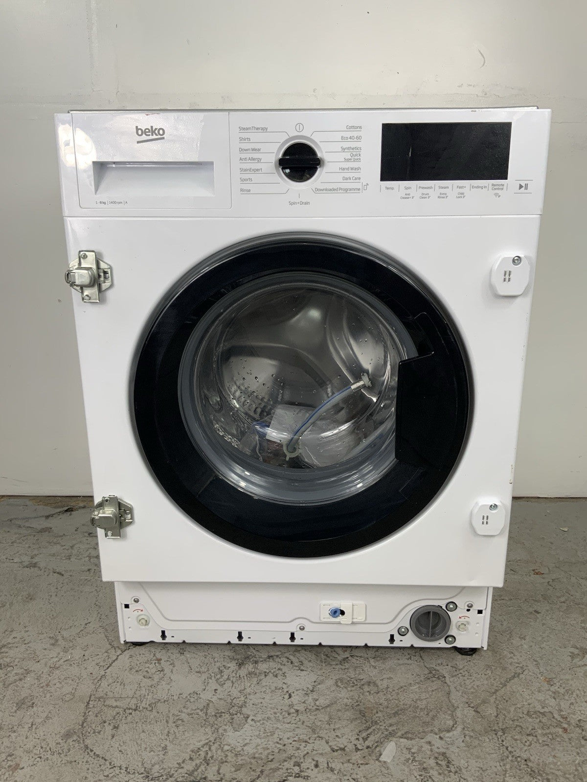 New Graded Beko WTIK84122F Integrated 8kg 1400 Spin Washing Machine rrp£429 Y61