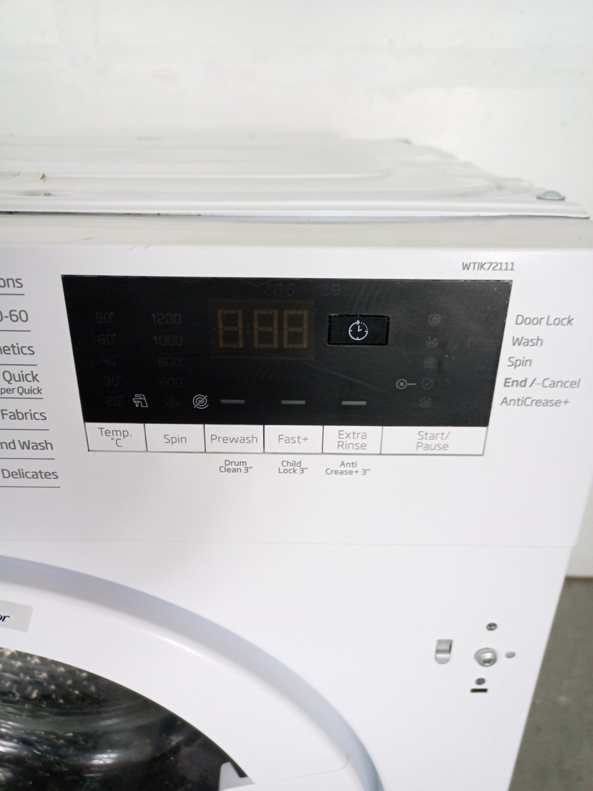 New Graded Beko WTIK7211 Integrated 7 kg 1200 Spin Washing Machine Y14
