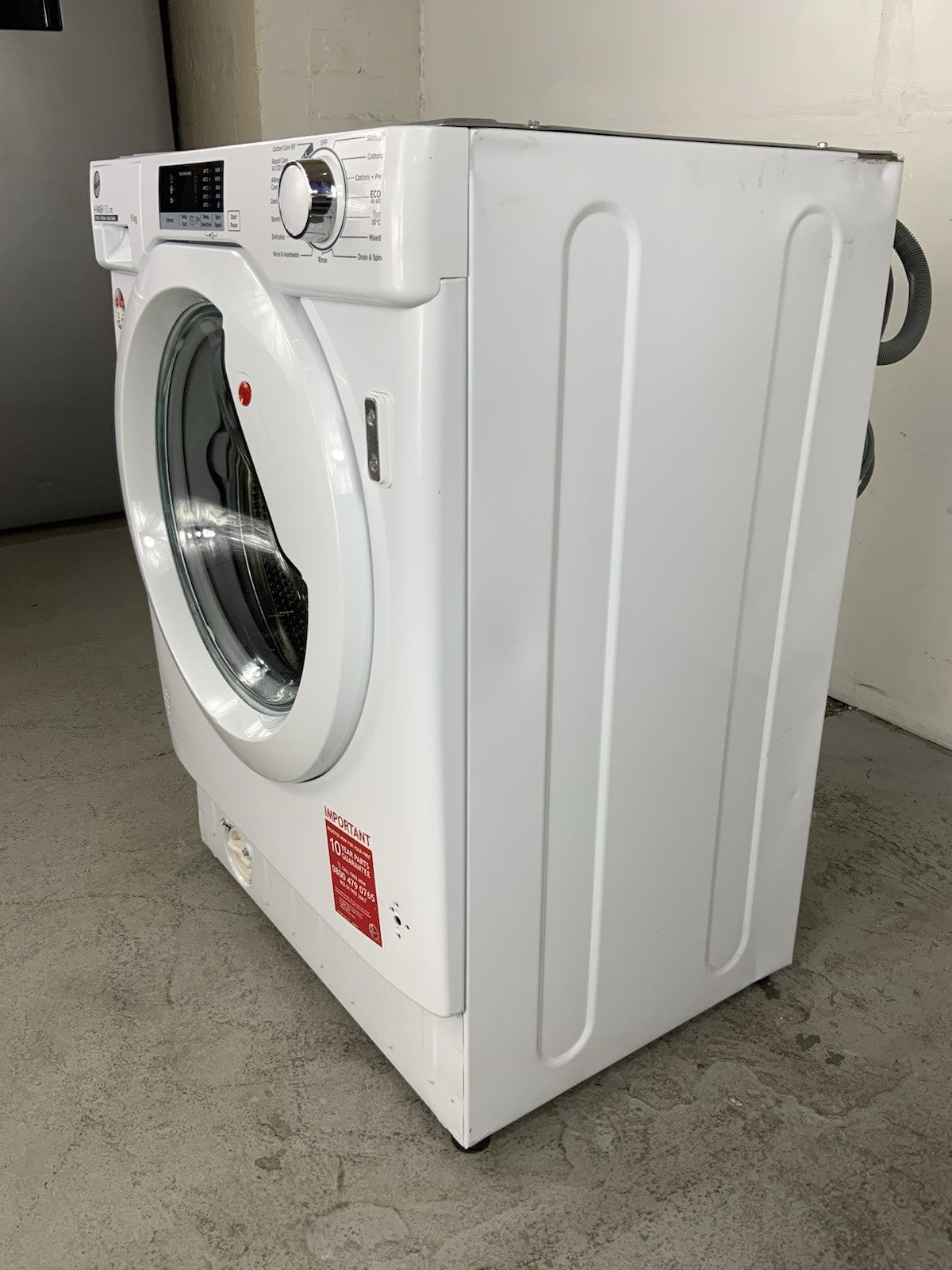 New Graded Hoover HBWS49D2W4-80  9Kg Integrated Washing Machine RRP£449 Y30