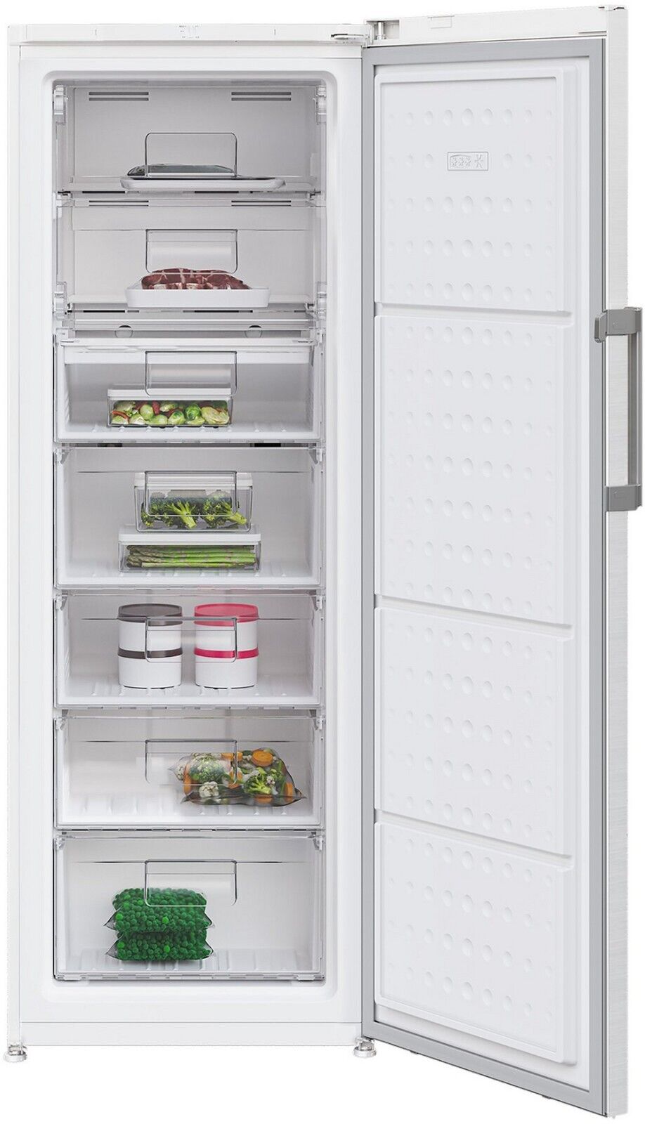 New Graded Beko FNM4671P Tall 256 ltr Freezer RRP £529 Suitable Outbuilding M29