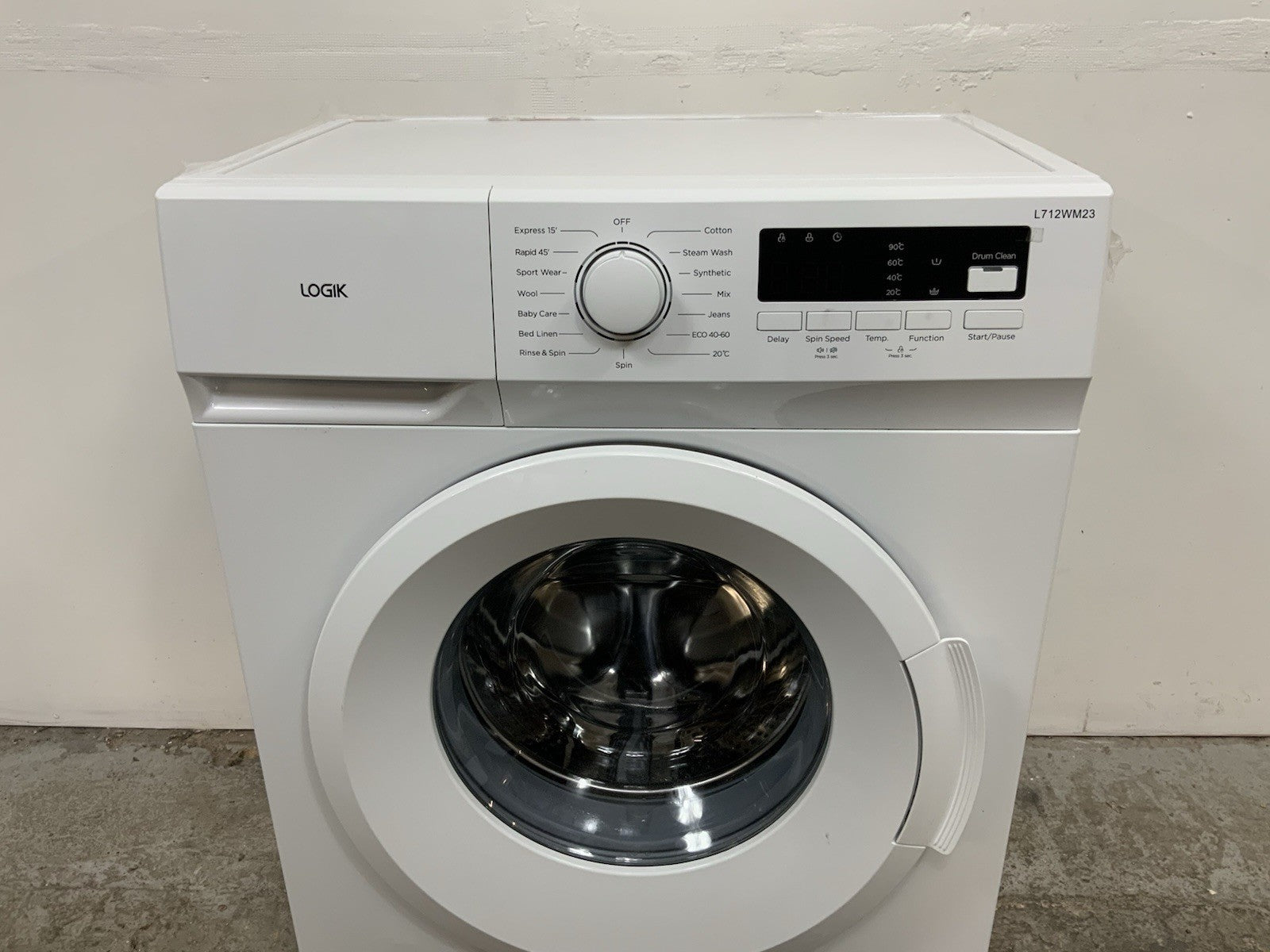 New Graded LOGIK L712WM23 7 kg 1200 Spin Washing Machine - White RRP£239 R63