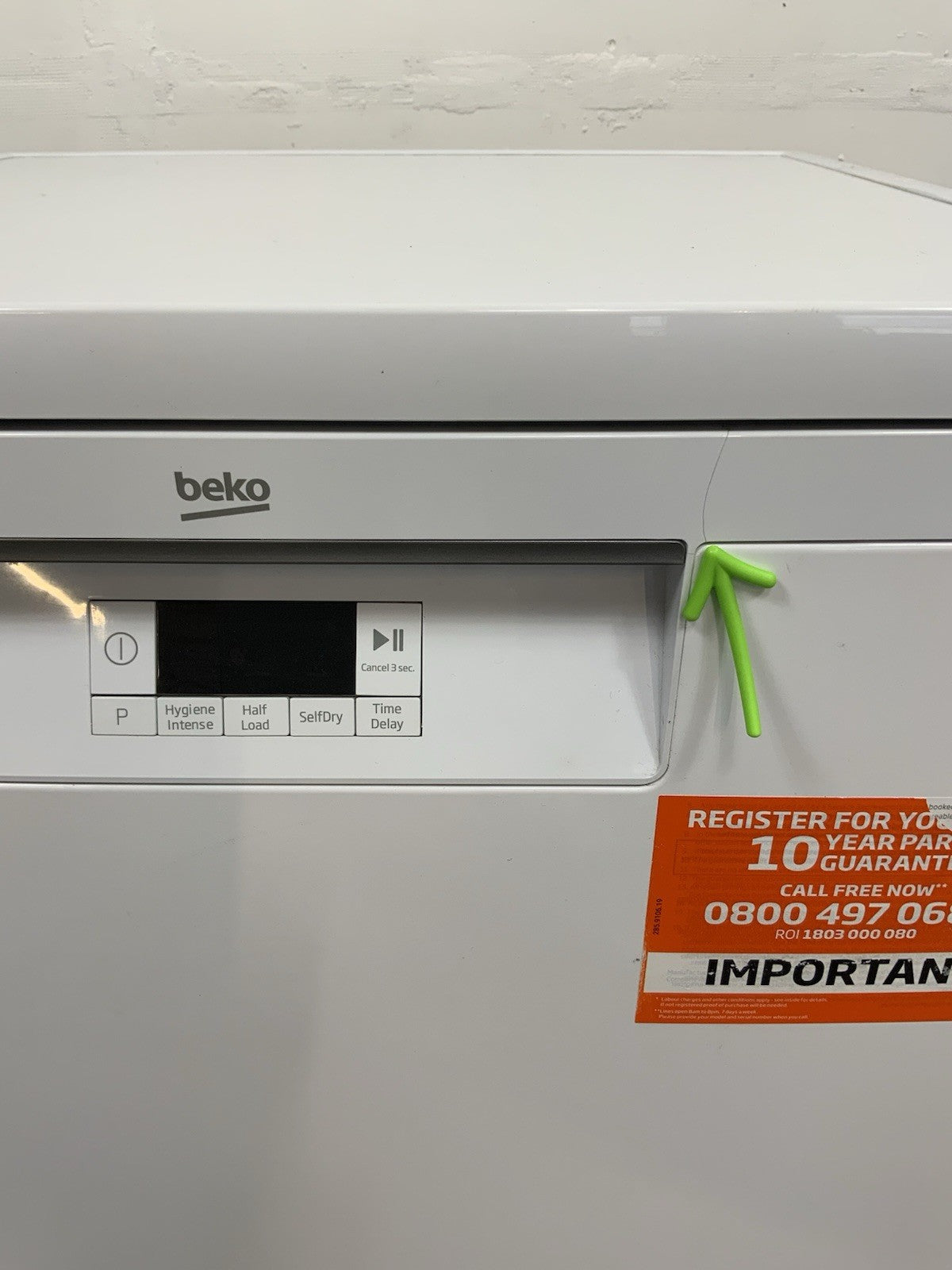 New Graded White BEKO BDFN15430W Pro HygieneIntense  Full-size Dishwasher K1