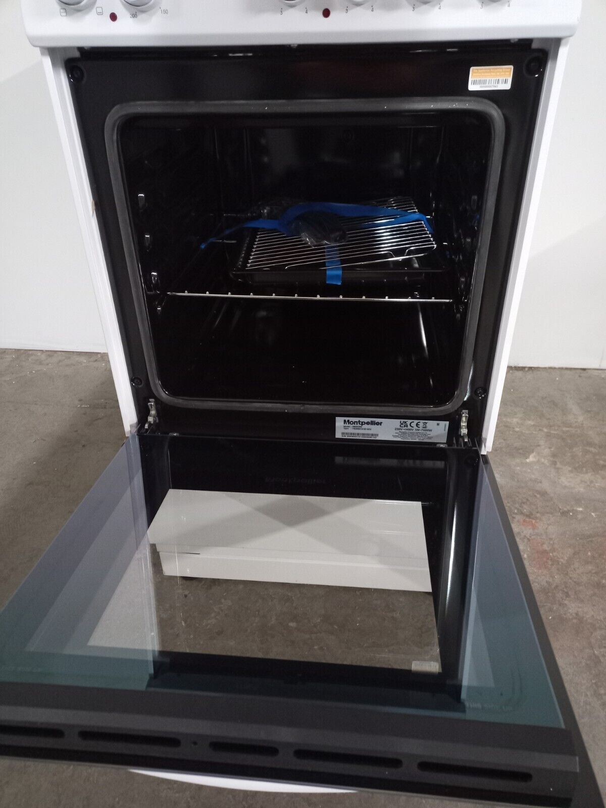 New Graded White Montpellier MSE46W 50cm Electric Single Cooker RRP£239 - N17
