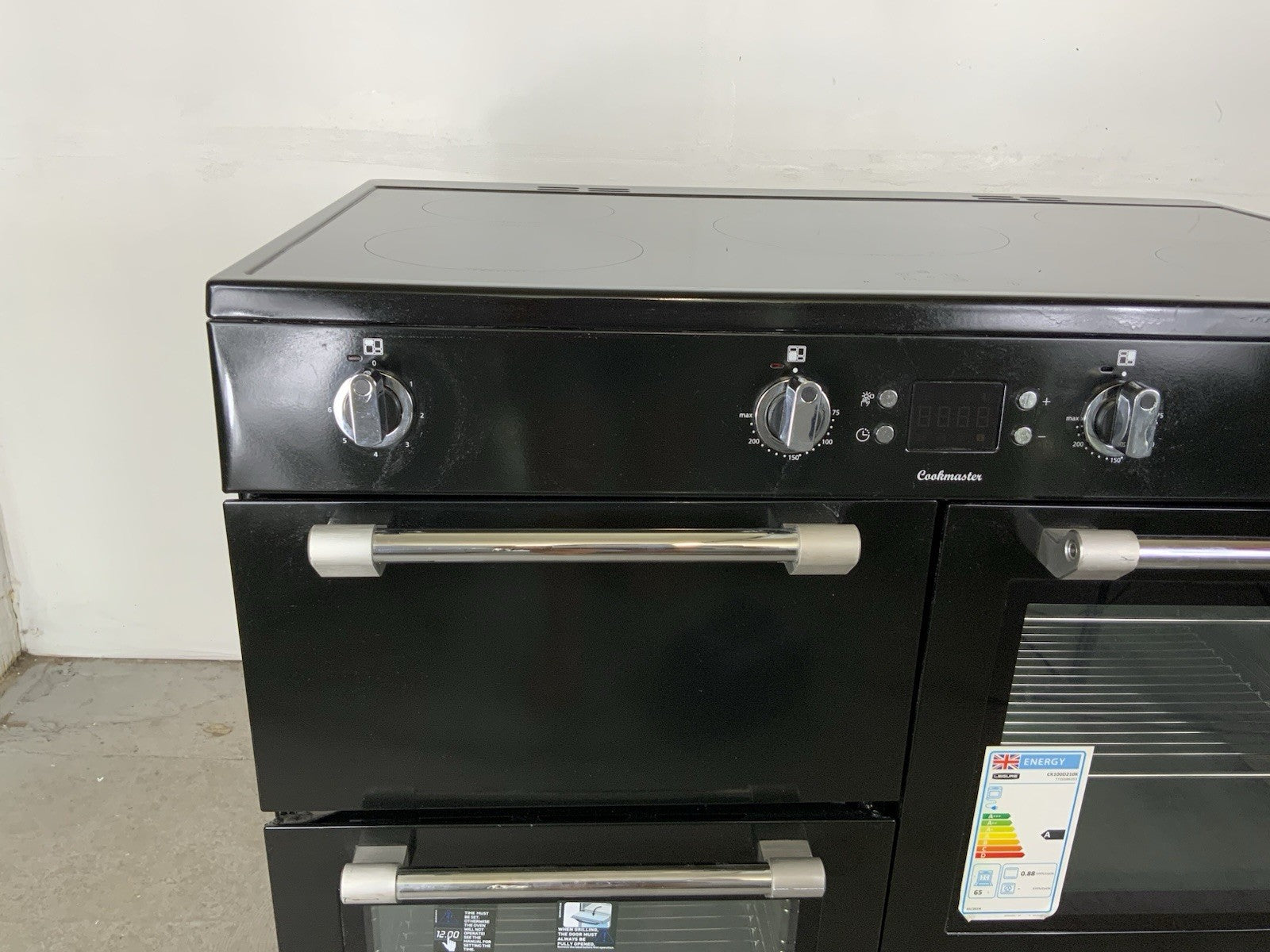New Graded Black Leisure Cookmaster CK100D210K Range Cooker 100cm RRP £1598 F76