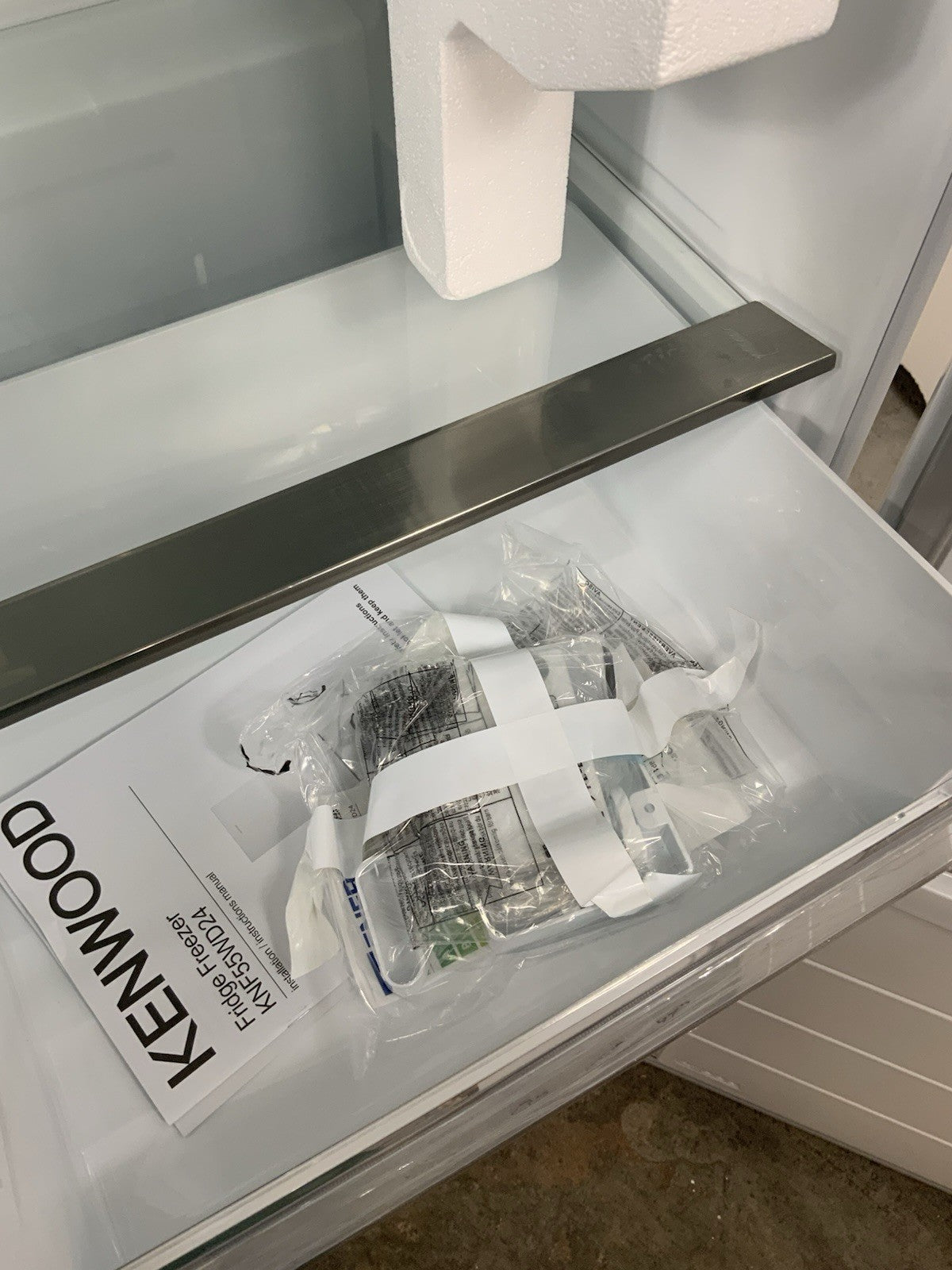 New Graded KENWOOD KNF55WD24 55/45 Fridge Freezer - White RRP £429 P20