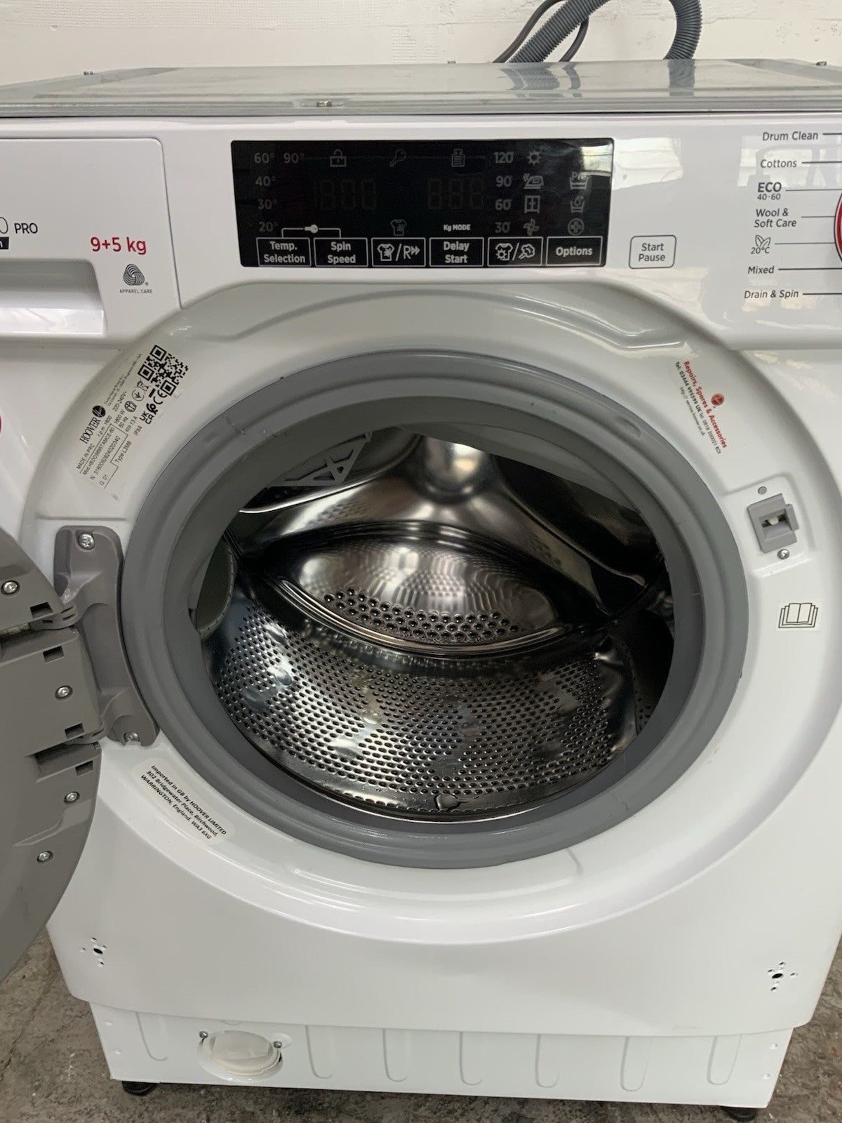 New Graded Hoover Washer dryer H-WASH & DRY 300 PRO HBDOS 695TMET-80 K47