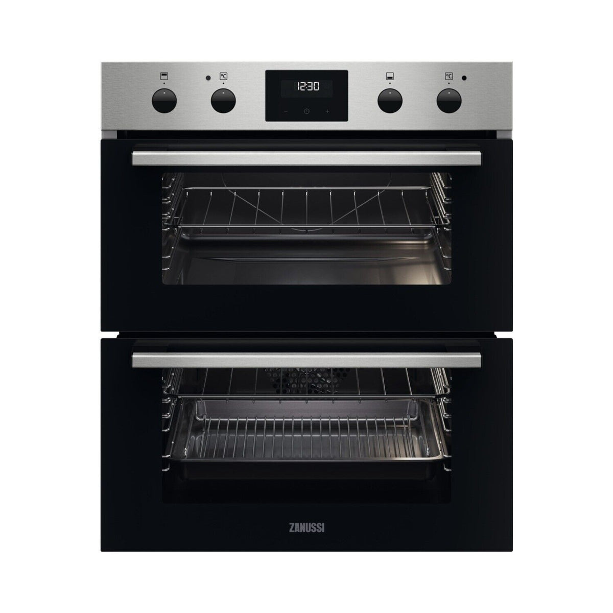 New Graded  Zanussi ZPHNL3X1 60cm Built Under Double Fan Oven - RRP£589 E17