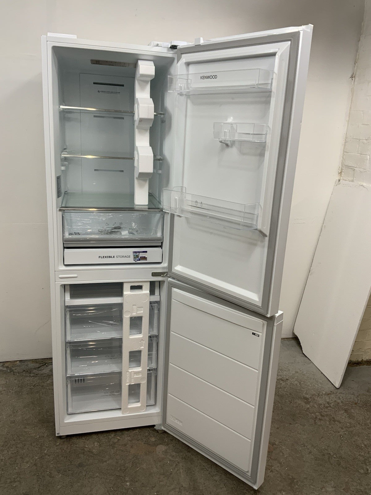 New Graded KENWOOD KNF55WD24 55/45 Fridge Freezer - White RRP £429 P20