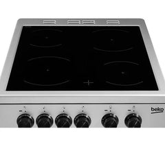 New Graded Silver Beko KDC5422AS  50 cm Electric Ceramic Cooker - RRP£399 W16