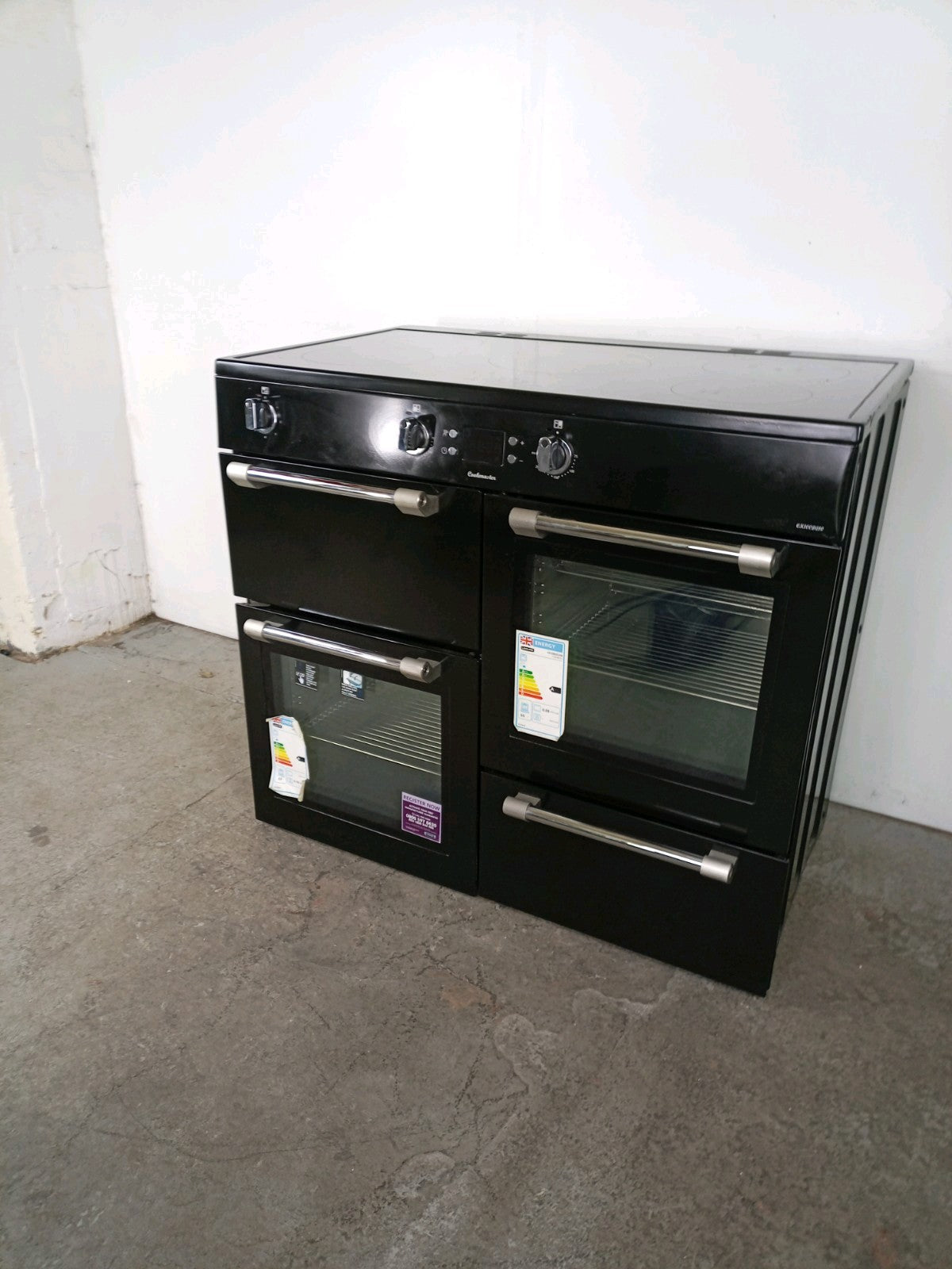 New Graded Black Leisure Cookmaster CK100D210K Range Cooker 100cm RRP £1598 F76