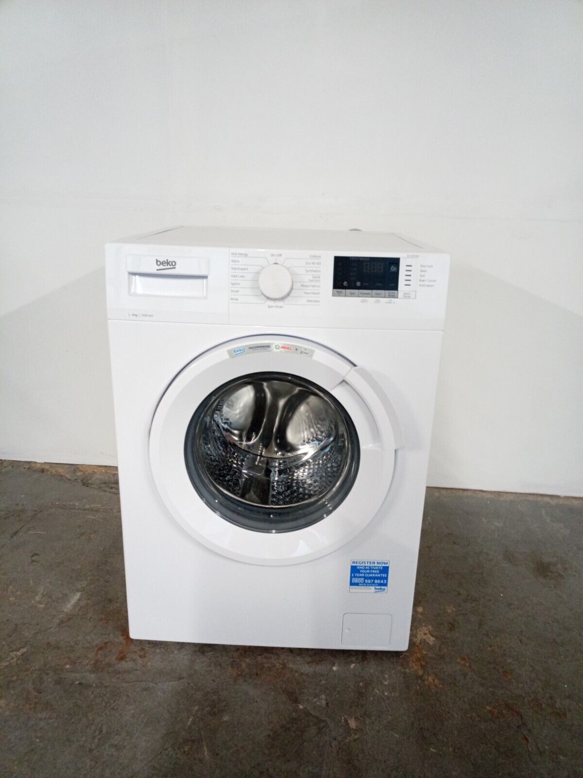 New Graded Beko WTL94151W 9 kg 1400 Spin Washing Machine RRP£349 Q26