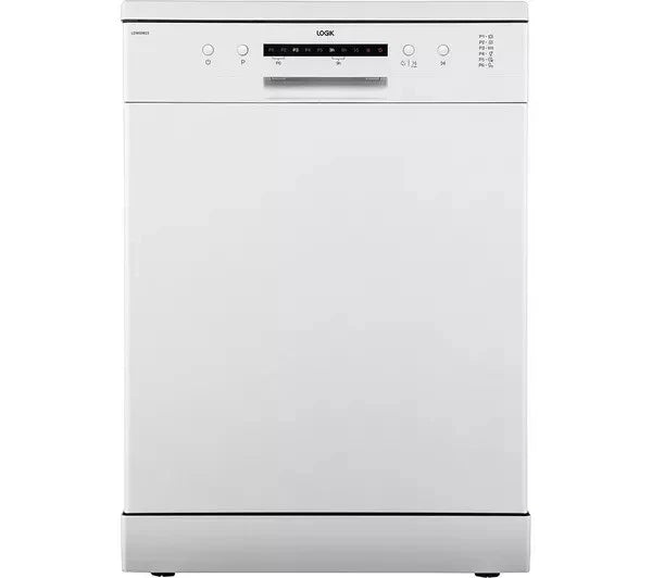New Graded Logik LDW6023 Full Size Dishwasher - White T1