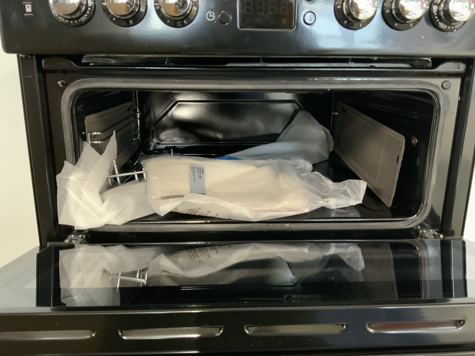 New Graded Leisure CLA60CEK Black Ceramic Electric Cooker with Double Oven  H12