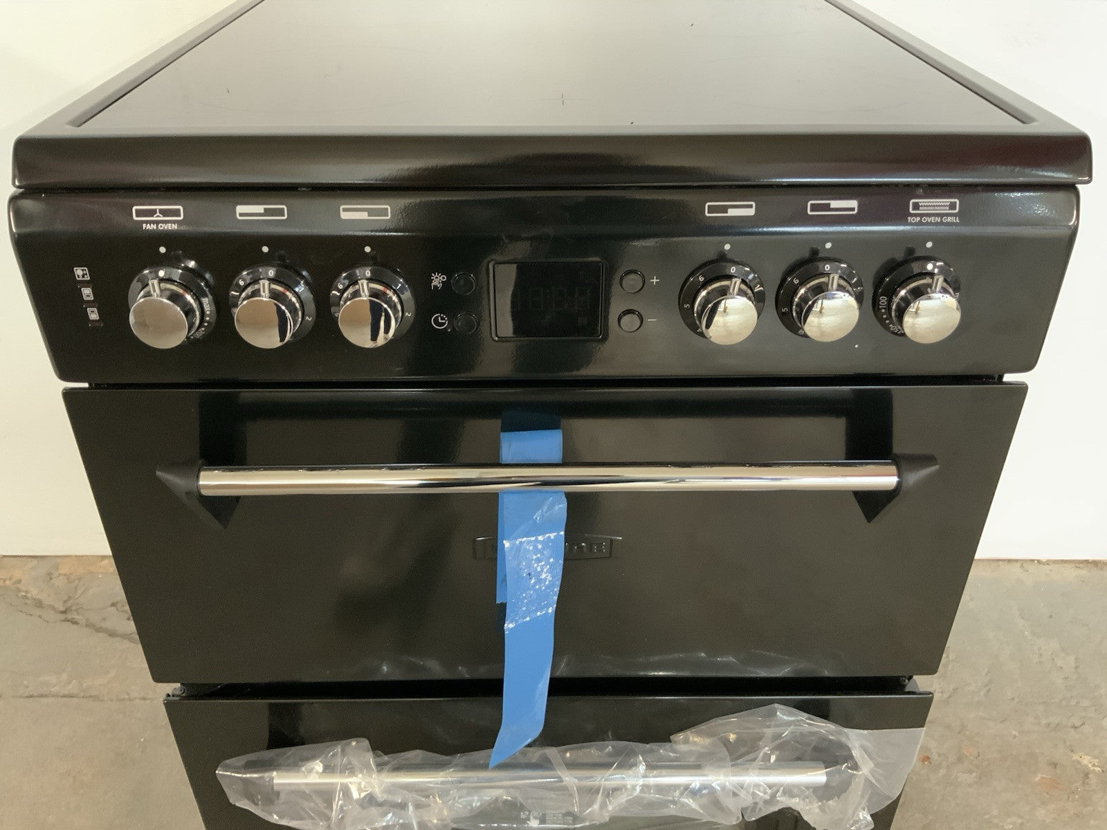 New Graded Leisure CLA60CEK Black Ceramic Electric Cooker with Double Oven  H12