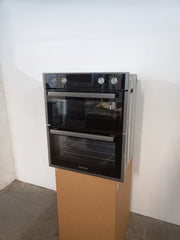 New Graded  Beko ROTN9202DX 60cm Built Under Double Oven Dark Steel RRP£549 F1