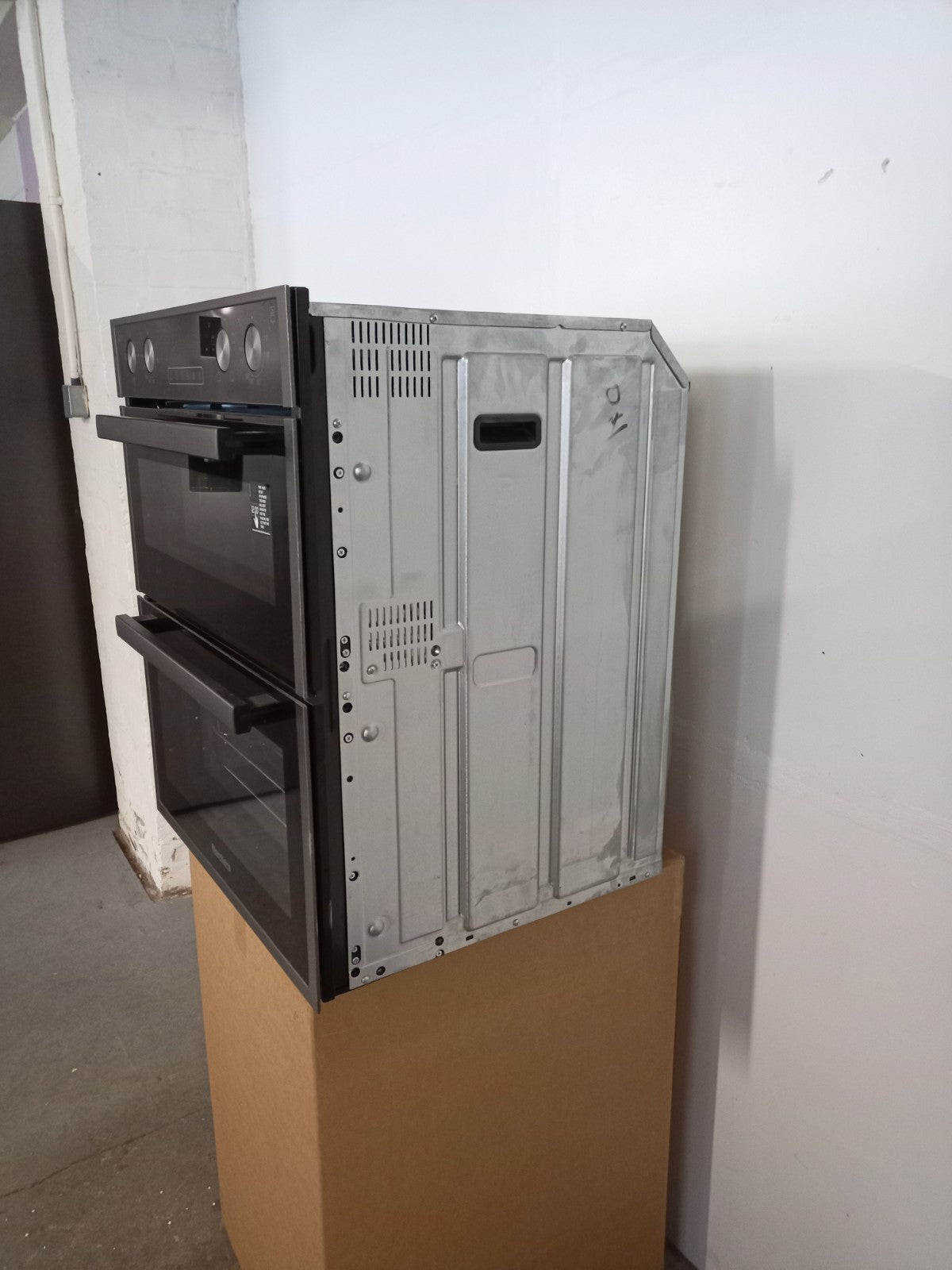 New Graded  Beko ROTN9202DX 60cm Built Under Double Oven Dark Steel RRP£549 F1