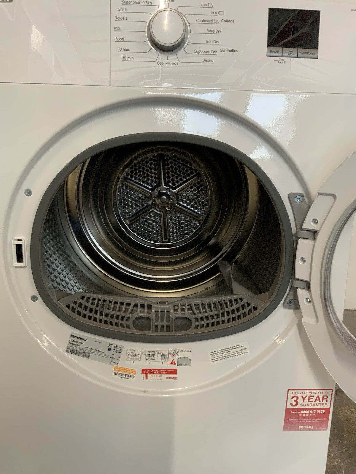 New Graded Beko LTA09020W 9kg Vented Tumble Dryer RRP £299 H14