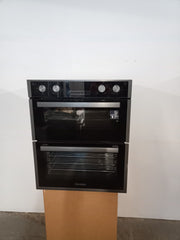 New Graded  Beko ROTN9202DX 60cm Built Under Double Oven Dark Steel RRP£549 F1