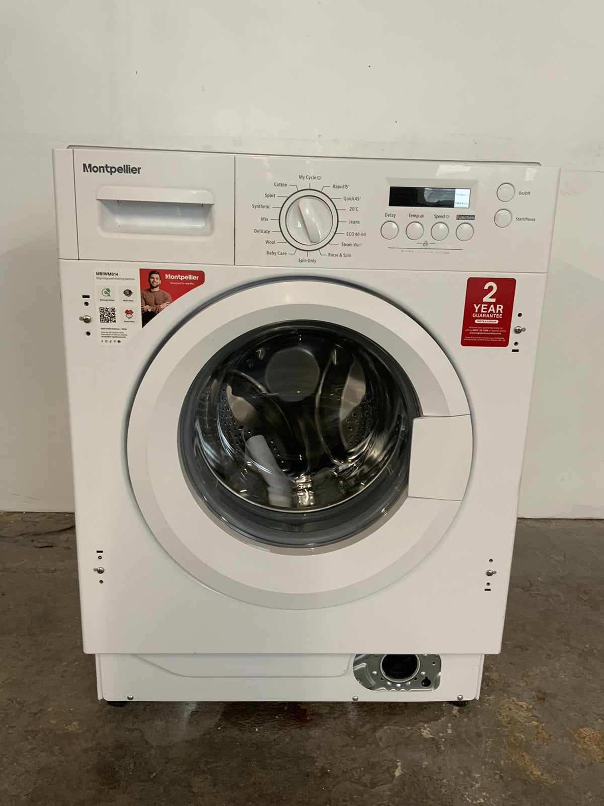 New Graded Montpellier MBIWM841 Integrated 8 kg 1400 Washing Machine RRP£399 F11
